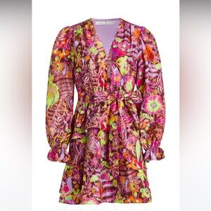 MARIE OLIVER Umbra taffeta dress in  Firefly Floral Size Small